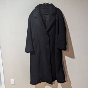 Vintage Italo Wool Coat Embroidered Collar